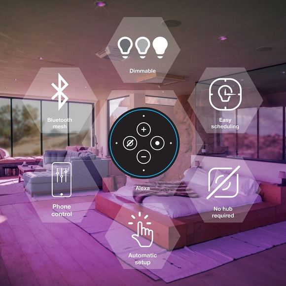 Sylvania Bluetooth Smart + Light Bulb 2 pack Full Color BR30 Led Bulb 800 Lumens - Picture 3 of 7